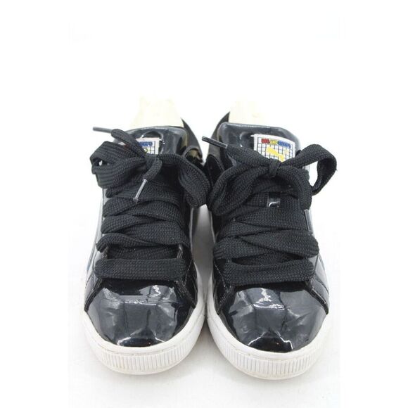 Puma Basket x DR Dee & Ricky Womens 36041801 Black Patent Leather Shoes Size 8.5 - Picture 4 of 12
